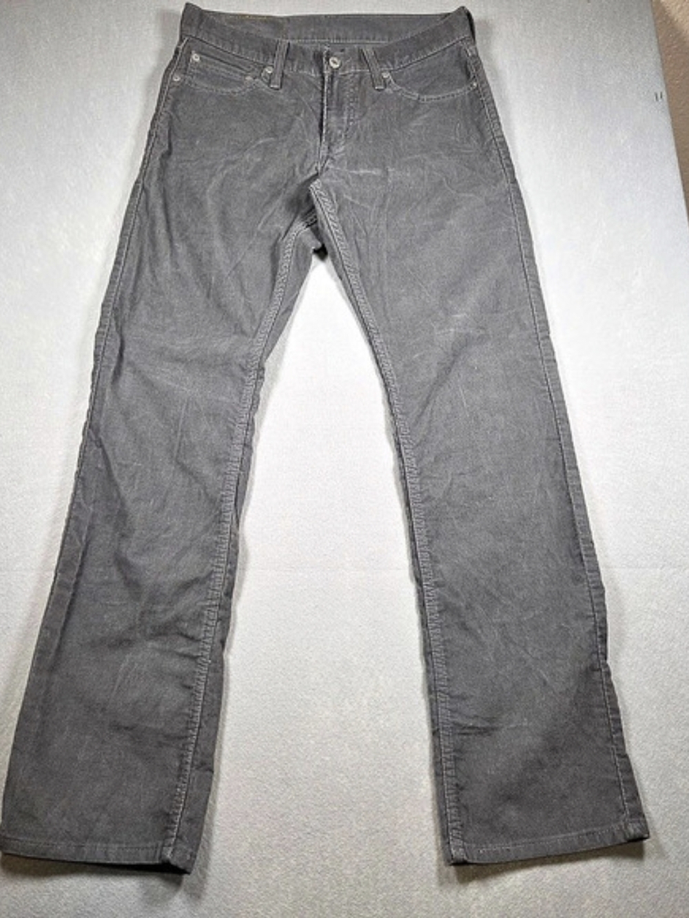 Levi's 514 Men's Gray Straight Corduroy Jeans Waist 30 Length 32